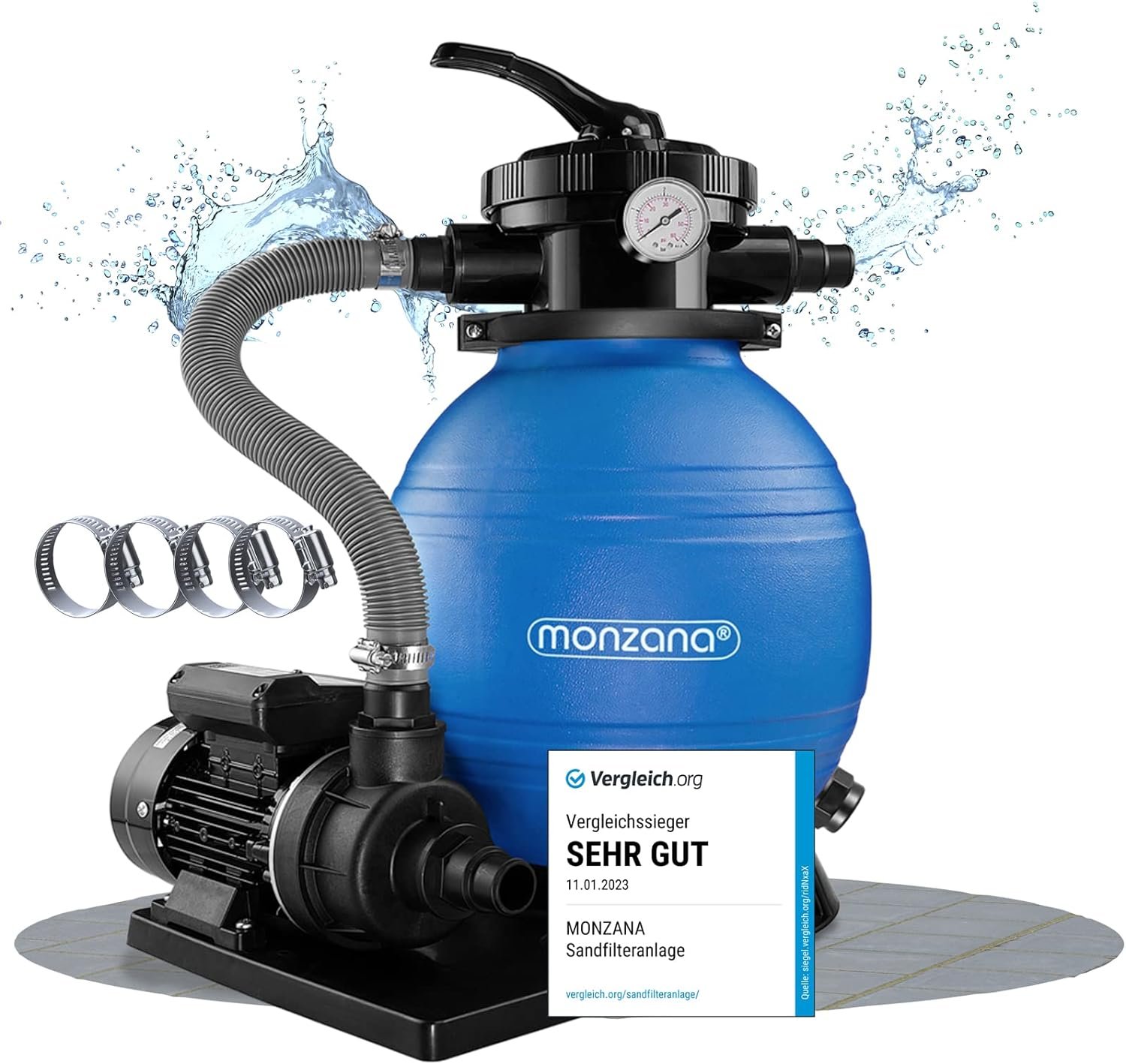 Monzana Sandfilteranlage SF102K Test Monzana®-Sandfilteranlage-SF12K